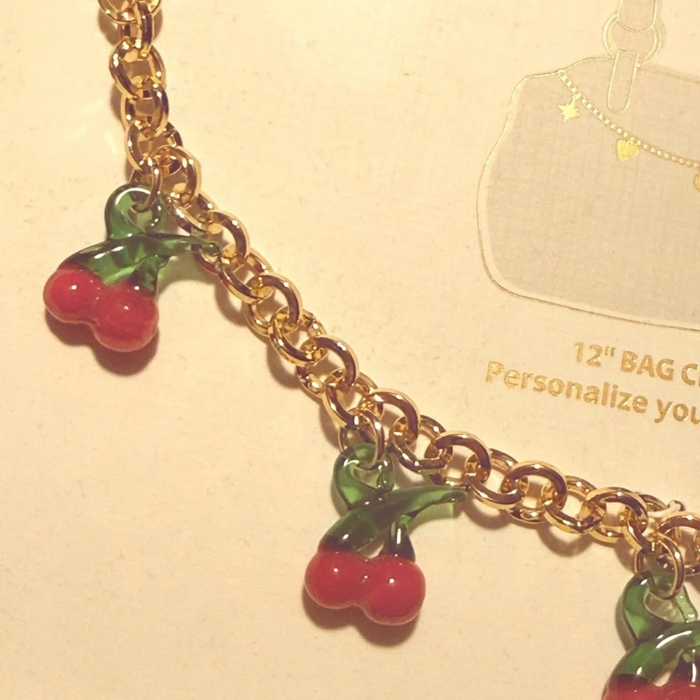 Piper K Gold Cherry Key & Card Holder